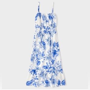 The Children’s Place Womens Matching Family Tropical Midi Ruffle Dress - White